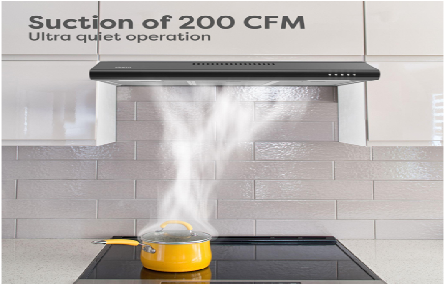 Black Cooker Hood