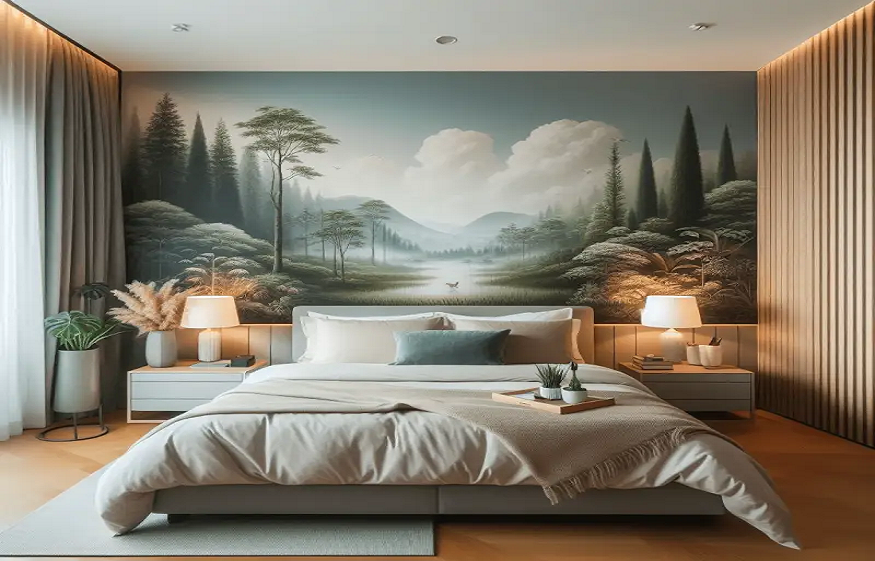 wall painting in bedroom
